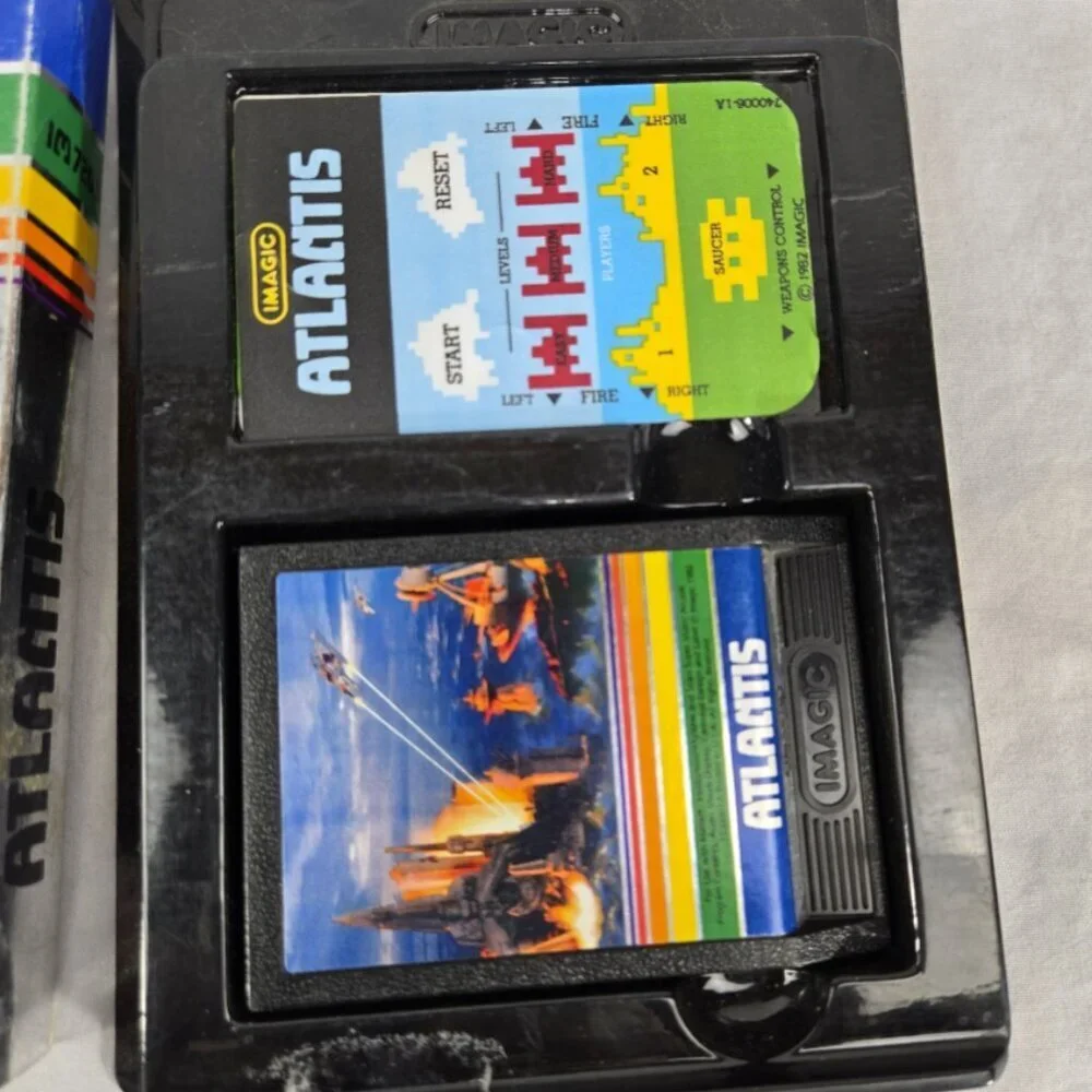 Atlantis For Intellivision Complete Original Box With Manuals and Overlays Vtg